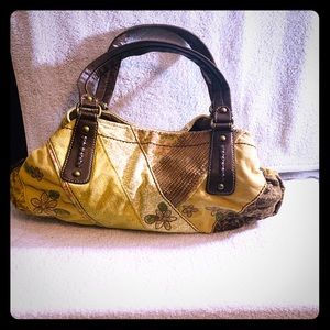 Fossil floral canvas cloth purse.